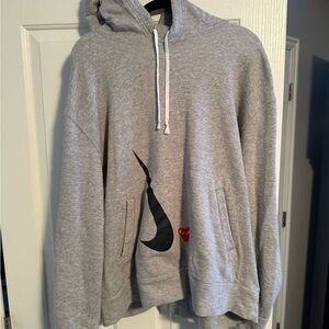Gray Hoodie with Heart Design